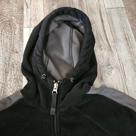 American Eagle Fleece Hoodie Womens Size Small Full Zip Sweatshirt Jacket Black - Picture 8 of 9